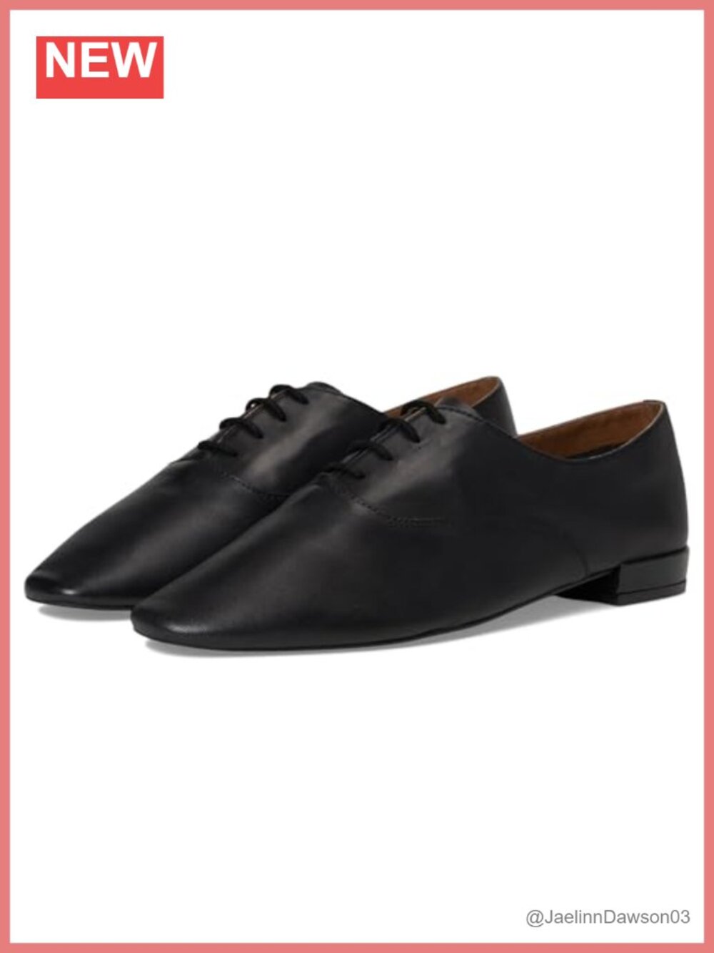 SEYCHELLES Women's Leather Oxford Flat Lace-Up Block Heel